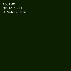 #0C1F01 - Black Forest Color Image